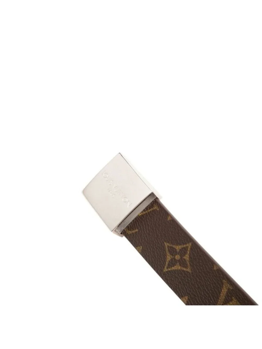 Louis Vuitton Monogram Ceinture Carre Belt Leather Logo Buckle Brown
